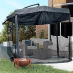 TRUUSK Zweefparasol 3m, Draaibaar, Handslinger, RVS, Polyest, Tuin en Terras, Verzenden, Nieuw