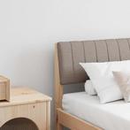 vidaXL Gestoffeerd hoofdbord Taupe 180 cm Massief grenenhout, Verzenden, Nieuw, Bruin, Hout