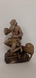 sculptuur, San Gerolamo - 24 cm - Hout, Antiek en Kunst, Kunst | Niet-Westerse kunst