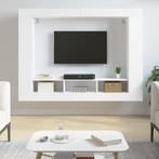 vidaXL Tv-meubel 152x22x113 cm bewerkt hout wit, Huis en Inrichting, Kasten | Overige, Nieuw, Verzenden