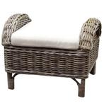 Naturel relax voetenbank 50x65xH43 cm wit, Tuin en Terras, Ophalen of Verzenden, Nieuw