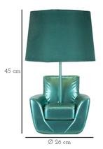 TAFELLAMP MIDDEN EEUW TURQUOISE CM Ø 26X43, Huis en Inrichting, Ophalen of Verzenden, Nieuw