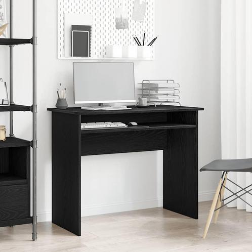 vidaXL Bureau 90x50x74 cm bewerkt hout zwart eikenkleur, Huis en Inrichting, Bureaus, Nieuw, Verzenden