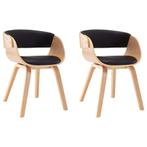 Eetkamerstoelen - Kunstleer | Tweedekansje | OP = OP, Huis en Inrichting, Stoelen, Ophalen of Verzenden, Nieuw, Zwart, Twee