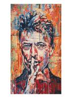 Tribute to David Bowie - Gobelin stoffen wandtapijt - 70 x, Antiek en Kunst