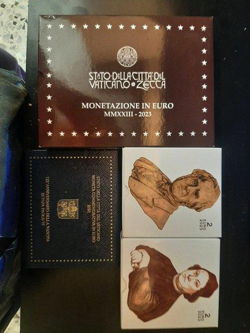 Vaticaan. Proof Set / 2 Euro 2022/2023 (4 items) Proof + BU, Postzegels en Munten, Munten | Europa | Euromunten