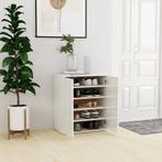 vidaXL Schoenenkast 60x35x70 cm bewerkt hout hoogglans wit, Huis en Inrichting, Verzenden, Nieuw