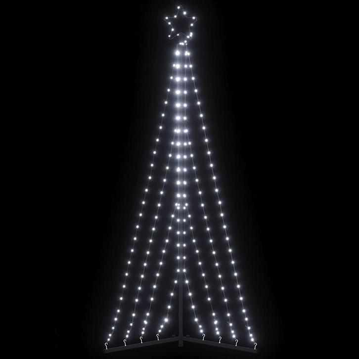 vidaXL LED-kerstboom 339 LEDs koud wit 187 cm, Diversen, Kerst, Nieuw, Verzenden