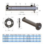 Dubbelwerkende hydraulische cilinder met voorflens, Ophalen of Verzenden, Nieuw, Overige merken