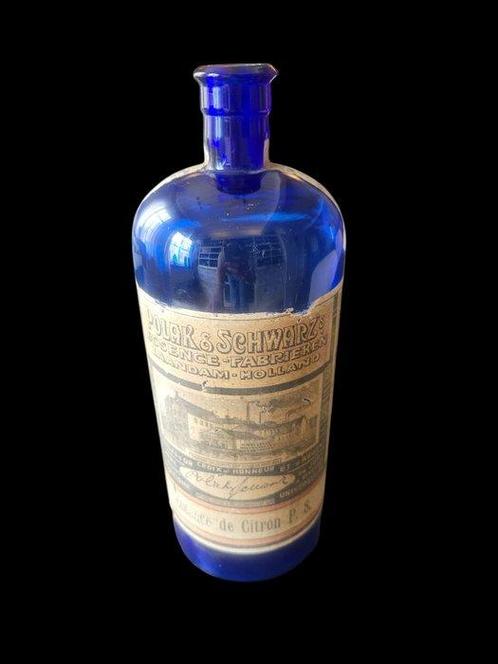 Fles (2) - Glas - Antieke apothekersflesse, Antiek en Kunst, Curiosa en Brocante
