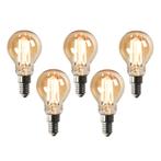Set van 5 Smart E14 LED lamp P45 goud 4,9W 470 lm 1800-4000K, Nieuw