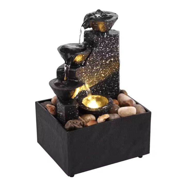 Zen Sier Waterval met Keien - Feng Shui Fontein Decor, Tuin en Terras, Tuinwanddecoratie, Nieuw, Verzenden