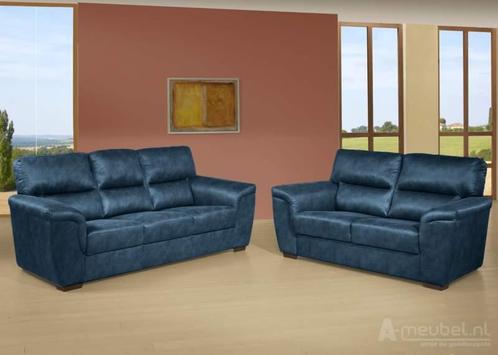 Bankstel Oostrum - rechte banken - Blauw, Huis en Inrichting, Banken | Bankstellen, Nieuw, Stof