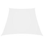 vidaXL Zonnescherm trapezium 3/4x3 m oxford stof wit, Tuin en Terras, Verzenden, Nieuw