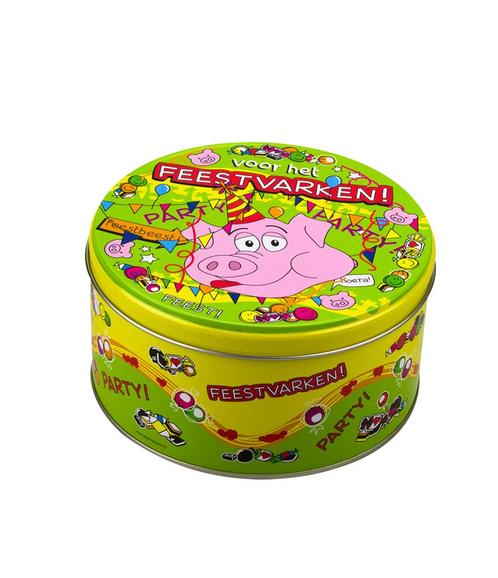 Snoeptrommel Feestvarken 14cm, Hobby en Vrije tijd, Feestartikelen, Nieuw, Verzenden