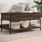 vidaXL Salontafel 100x50x50 cm bewerkt hout en metaal, Verzenden, Nieuw, Metaal, 100 tot 150 cm
