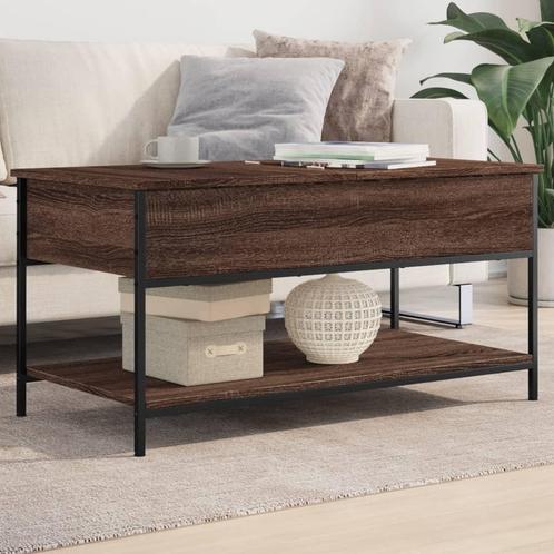 vidaXL Salontafel 100x50x50 cm bewerkt hout en metaal, Huis en Inrichting, Tafels | Salontafels, 100 tot 150 cm, Nieuw, Metaal