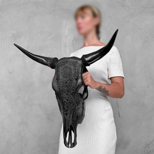 Geen reserveprijs - Grote zwarte met de hand gesneden, Antiek en Kunst, Kunst | Designobjecten