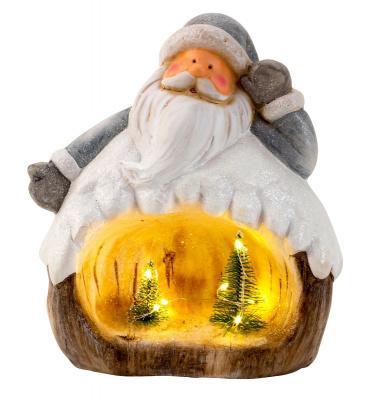 Kerstman met verlichte dennenbomen (Dioramas & Scenes), Diversen, Kerst, Nieuw, Ophalen of Verzenden