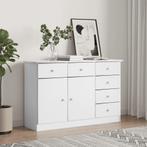 vidaXL Dressoir ALTA 112x35x73 cm massief grenenhout wit, 100 tot 150 cm, Verzenden, Nieuw, Grenenhout