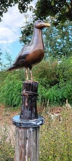 sculptuur, Bronzen meeuw - 53 cm - brons marmer