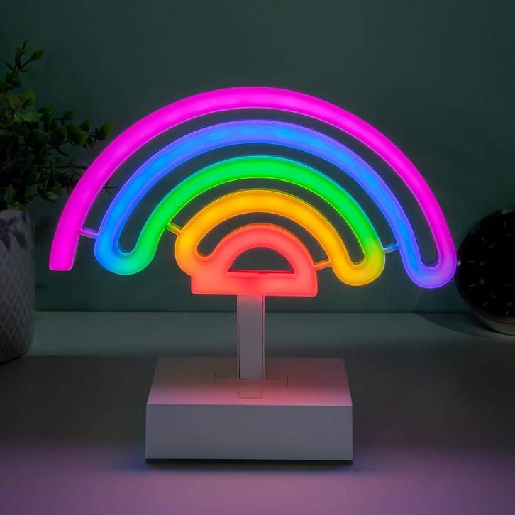 Neon regenbooglamp, Huis en Inrichting, Lampen | Overige, Verzenden