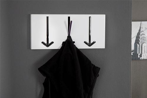 Modern design wandkapstok ARROW 30cm wit met 3 haken - 20579, Huis en Inrichting, Woonaccessoires | Kapstokken, Ophalen of Verzenden