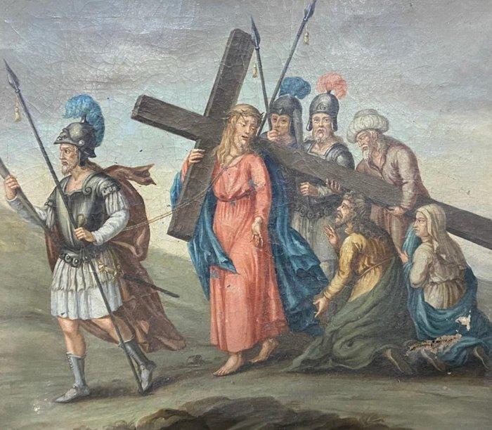 Italiaanse school (XIX) - Via Crucis, Antiek en Kunst, Kunst | Schilderijen | Klassiek