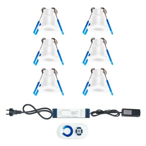 Set 6 stuks LED verandaspotjes Wit Ø3.6cm 3W 155lm 2700K..., Huis en Inrichting, Lampen | Overige, Nieuw, Ophalen of Verzenden