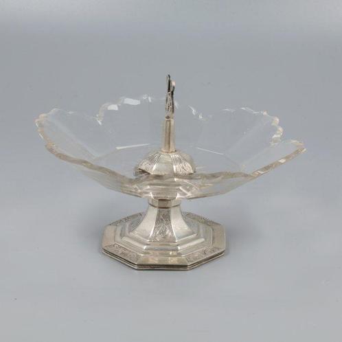 Hendrikus S. de Leeuw (Den Bosch ca. 1850) - Tazza - .833, Antiek en Kunst, Antiek | Goud en Zilver