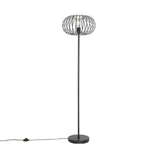 Design vloerlamp zwart draad - Johanna, Huis en Inrichting, Lampen | Vloerlampen, Nieuw, Overige materialen, 100 tot 150 cm
