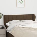 vidaXL Hoofdbord met randen 147x23x78/88 cm stof donkerbruin, Huis en Inrichting, Verzenden, Nieuw, Bruin, Stof