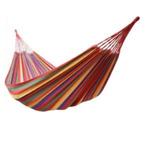 Benson Rood gestreepte hangmat - 1 persoons - Inclusief o..., Caravans en Kamperen, Kampeeraccessoires, Ophalen of Verzenden, Nieuw