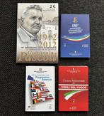 Italië. 2 Euro 2012/2022 (4 stuks)  (Zonder Minimumprijs), Postzegels en Munten