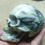 Snijwerk, Burmese jade skull - 10.7 cm - Myanmarees jade, Nieuw