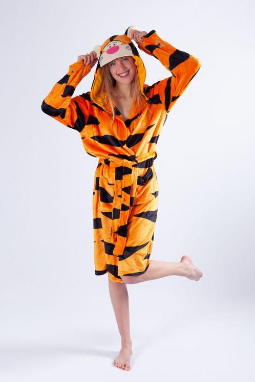 Fleece Badjas Tijgertje XS-S Ochtendjas met Capuchon Tijger, Kleding | Dames, Carnavalskleding en Feestkleding, Nieuw, Maat 34 (XS) of kleiner