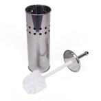 Benson Stijlvolle toiletborstel set - RVS - wit - met dek..., Ophalen of Verzenden, Nieuw