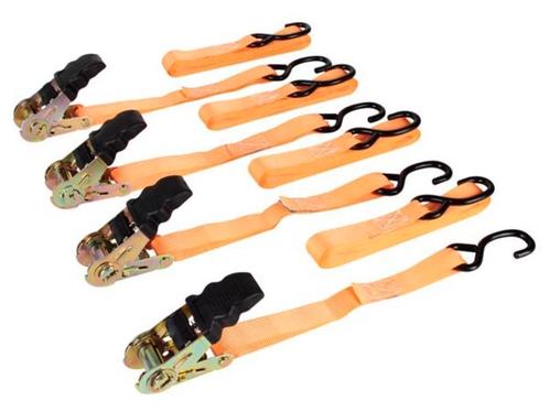Set met spanbanden - 5 meter - 500kg - 4 stuks, Auto diversen, Aanhangwagen-onderdelen, Nieuw, Ophalen of Verzenden