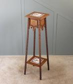 Plantentafel - Bijzettafel - Eikenhout, hout, keramiek -, Antiek en Kunst