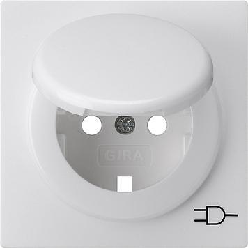 Gira S-Kleur Puurwit Afdekking voor stopcontact met, Doe-het-zelf en Verbouw, Elektra en Kabels, Overige typen, Nieuw, Verzenden