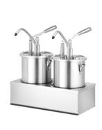 Hendi Sausdispenserset | RVS | 2x 5L | Portie 35ml | Incl. H, Ophalen of Verzenden, Nieuw in verpakking