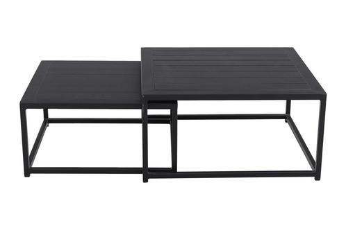 VDG Royalty loungetafel - Set van 2 - zwart, Tuin en Terras, Tuintafels, Nieuw, Overige materialen, Rond, Verzenden