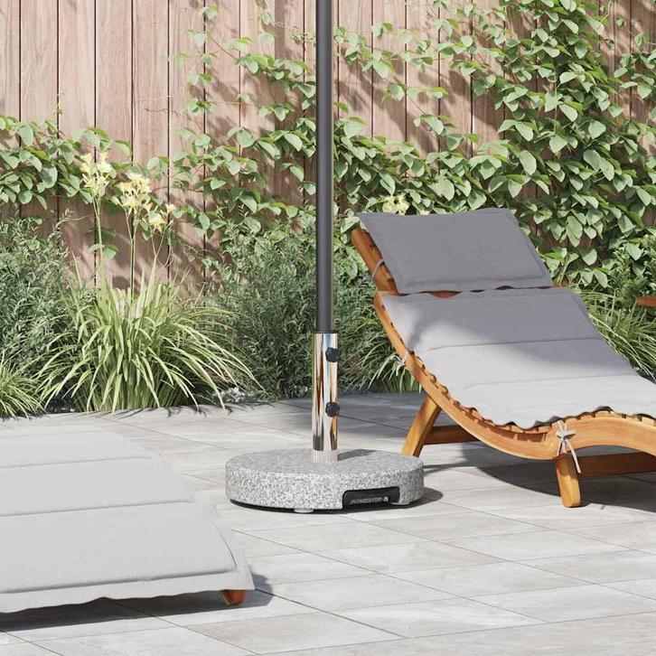 vidaXL Parasolvoet Grijs 45 x 45 x 37.5 cm Graniet, Tuin en Terras, Parasols, Parasolvoet, Nieuw, Minder dan 1 meter, Verzenden