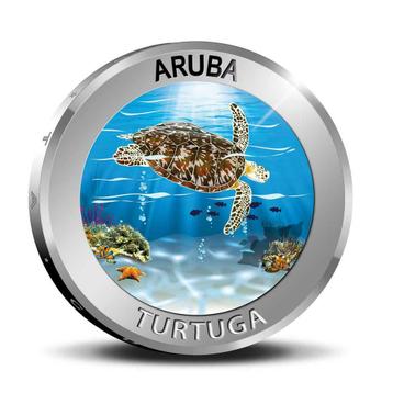 Aruba 5 Florin ‘Turtuga’ 2019 Zilver Proof