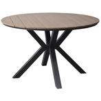 Quincy dining tuintafel aluminium 120xH75 cm rond polywood, Tuin en Terras, Ophalen of Verzenden, Nieuw