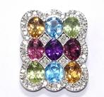 Hanger - 18 karaat Witgoud Gemengde edelstenen - Diamant