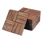 Houten terrastegels Alliste vlonder set van 10 acacia 0,9 m², Verzenden, Nieuw