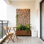 Tuinscherm Bernalda met plantenbak op wielen 186x120x40 cm b, Verzenden, Nieuw