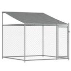 Hondenhok met Dak Gegalvaniseerd Staal | Gebruikt, Dieren en Toebehoren, Hondenhokken, Hondenkennel, 110 cm of meer, 100 cm of meer