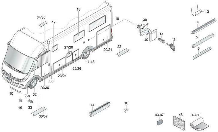Diverse Carthago camper-onderdelen op voorraad!, Caravans en Kamperen, Camper-accessoires, Nieuw, Verzenden